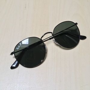 Ray-Ban Round Metal Black POLARIZED Sunglasses